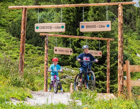 junior trails for bikes on mountain Reiteralm