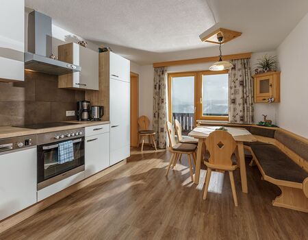apartment Dachstein - charming eat-in kitchen with a view to dachstein glecier